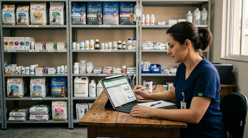 gestão financeira clínica veterinária planilha