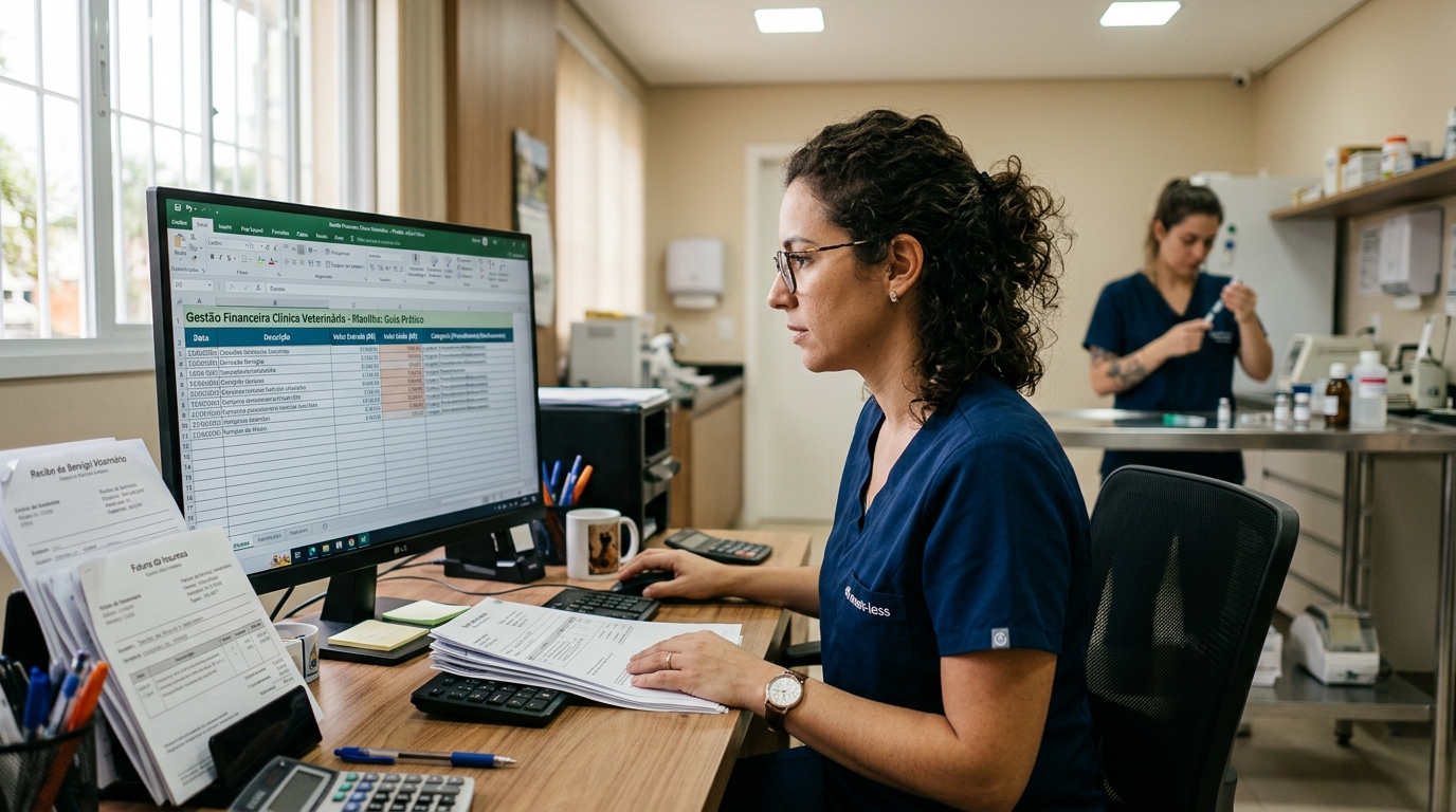gestão financeira clínica veterinária planilha